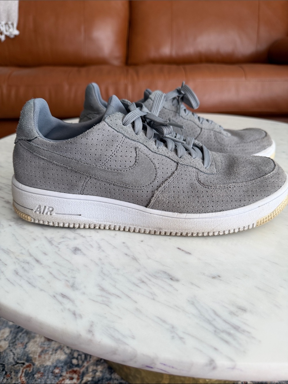 Nike Gray Suede Low-Top Sneakers limited edition